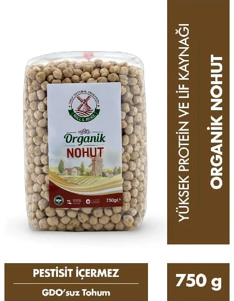 Bakliyat Seti - Organik Pilavlık Bulgur 750 G Organik Nohut 750 G Organik Kuru Fasulye 750 G