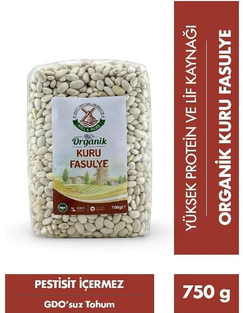Bakliyat Seti - Organik Pilavlık Bulgur 750 G Organik Nohut 750 G Organik Kuru Fasulye 750 G