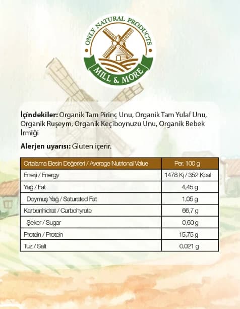 Organik Bebek Muhallebisi 300 g +6 Ay