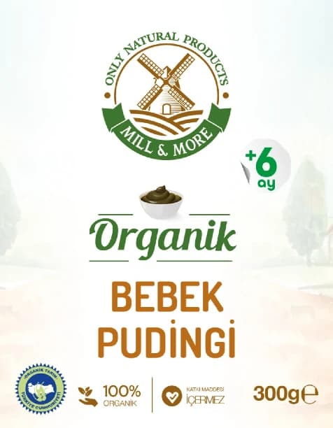 Organik Bebek Pudingi 300 g +6 Ay