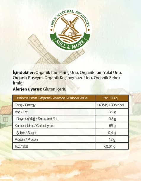 Organik Bebek Pudingi 300 g +6 Ay