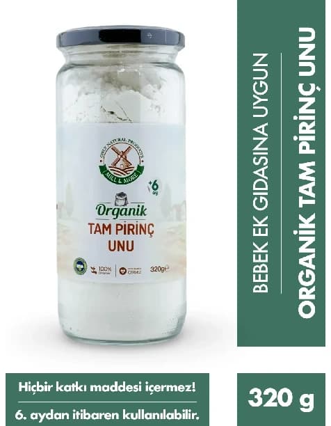 Organik Tam Pirinç Unu 320 g +6 Ay