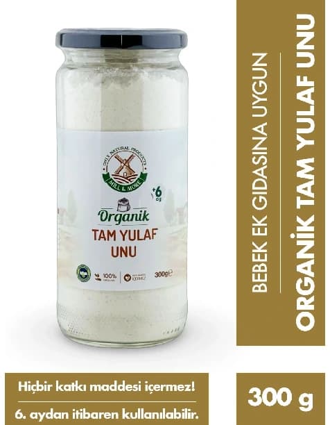 Organik Tam Yulaf Unu 300 g +6 Ay