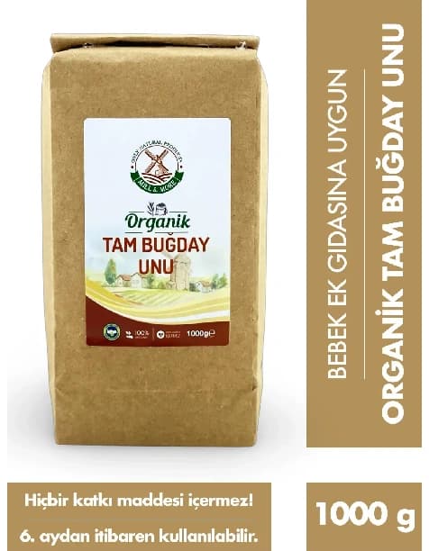 Organik Tam Buğday Unu 1000 g