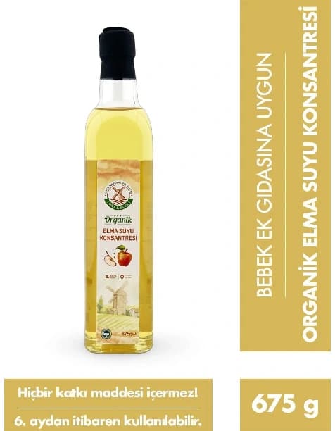 Organik Elma Suyu Konsantresi 675 g +6 Ay