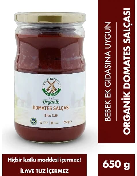 Organik Tuzsuz Domates Salçası 650 g