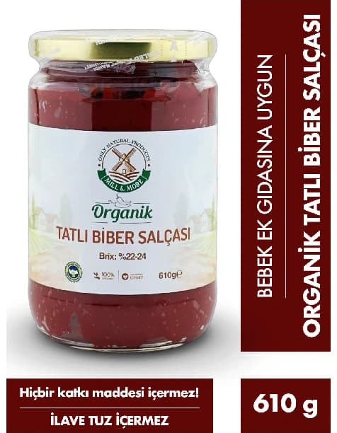 Organik Tuzsuz Tatlı Biber Salçası 610 g