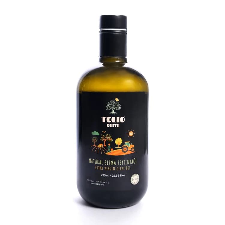 2025-26 Erken Hasat Soğuk Sıkım Naturel Sızma Zeytinyağ 750ml Cam Şişe