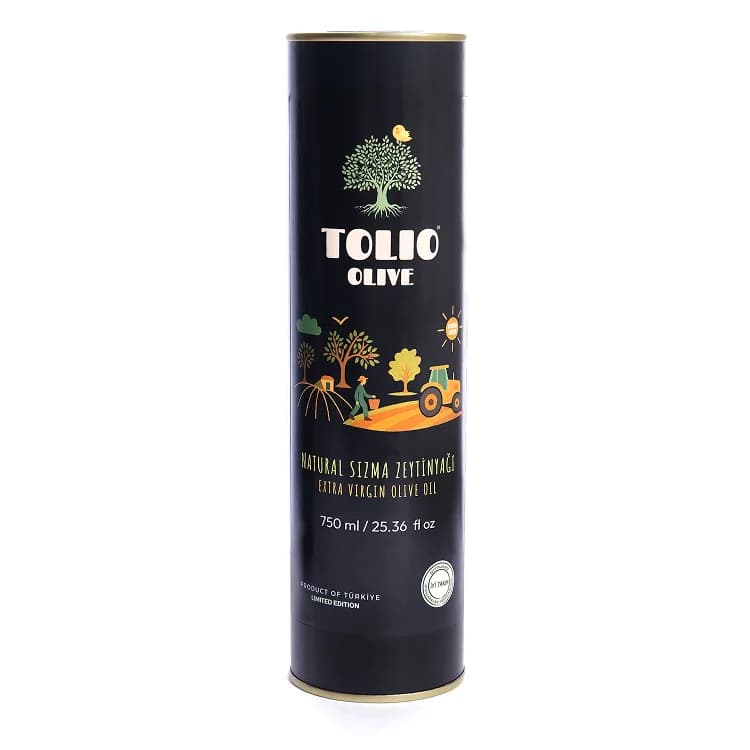 2025-26 Erken Hasat Soğuk Sıkım Naturel Sızma Zeytinyağ 750ml Silindir