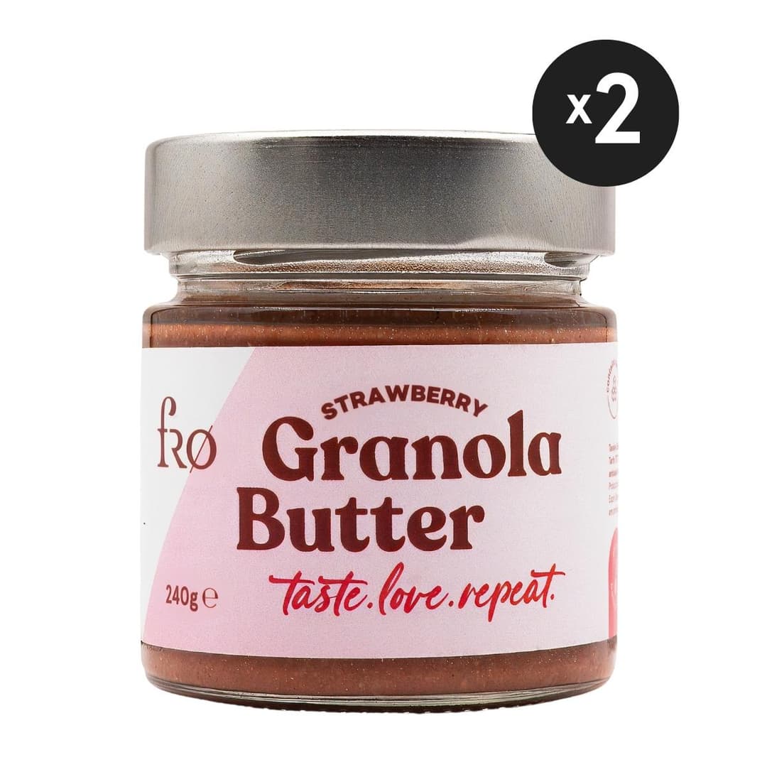 FRO 2'li Granola Butter Çilek Glutensiz Şekersiz Vegan Sürülebilir Kahvaltılık 2x240gr