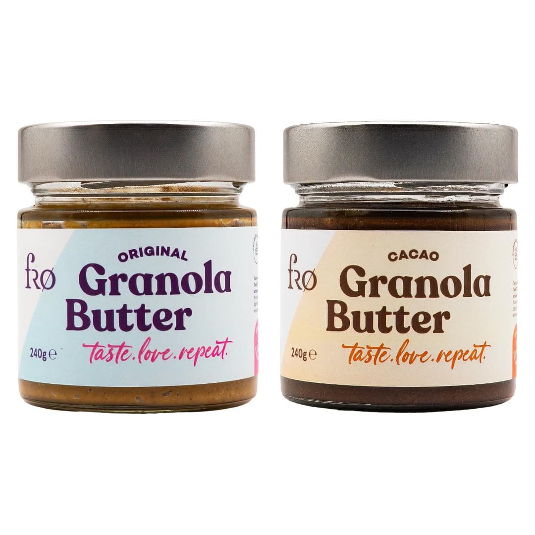 FRO 2'li Granola Butter Original Ve Cacao Glutensiz Şekersiz Vegan Sürülebilir Kahvaltılık 2x250gr