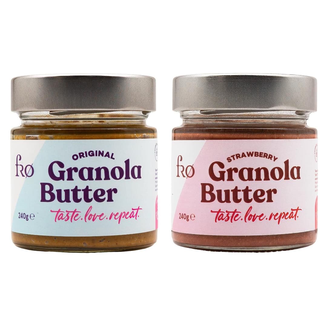FRO 2'li Granola Butter Original Ve Çilek Glutensiz Şekersiz Vegan Sürülebilir Kahvaltılık 2x240gr
