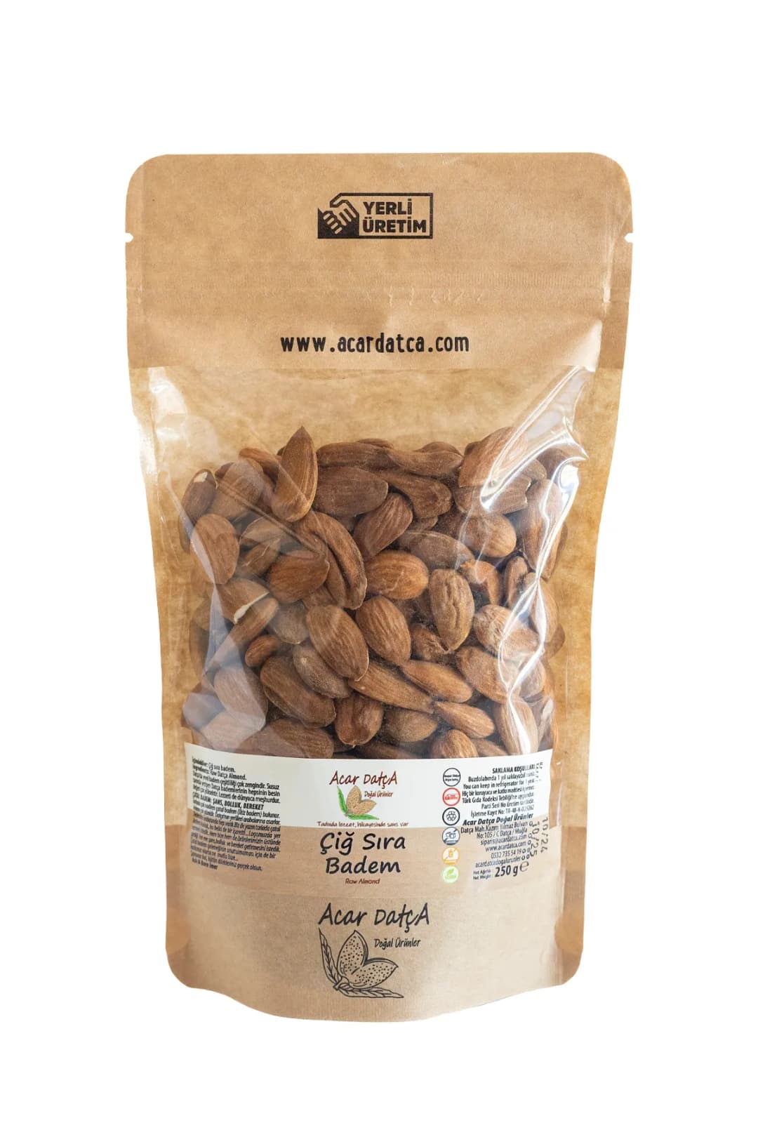 Datça Sıra Badem - 250 gr kilitli kraft paket