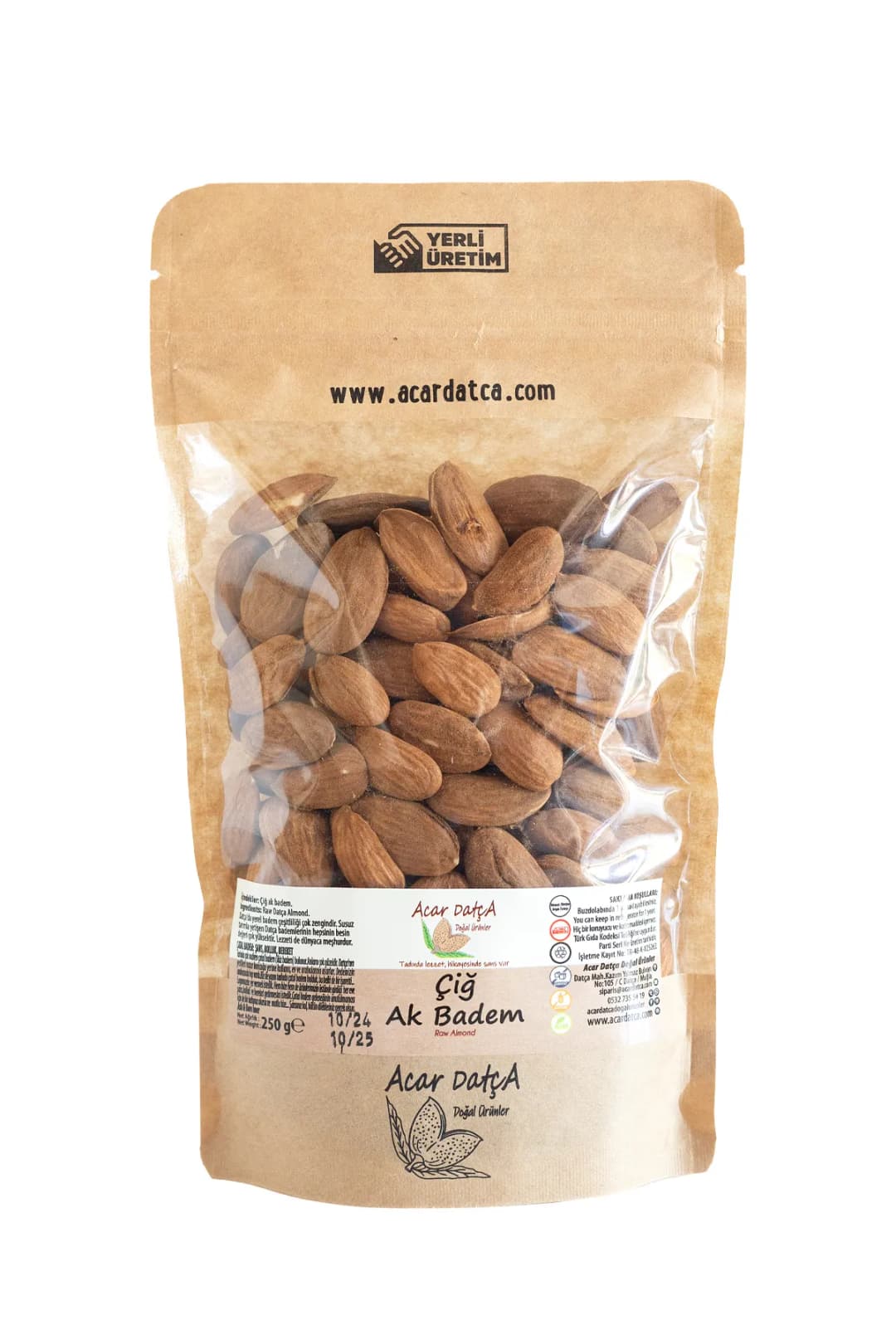 Datça Ak Badem -  250 gr kilitli kraft paket
