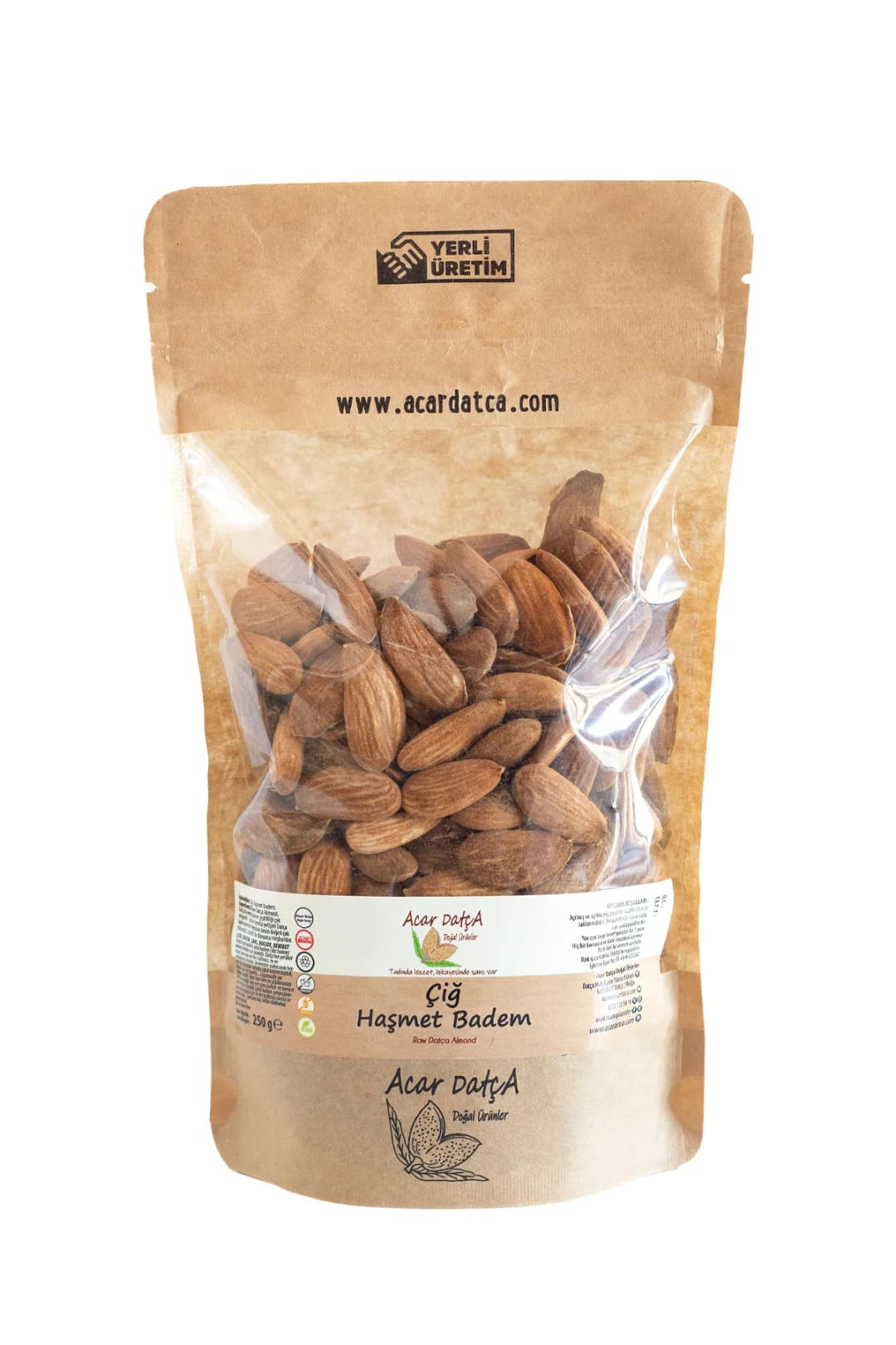 Datça Haşmet Badem -  250 gr kilitli kraft paket
