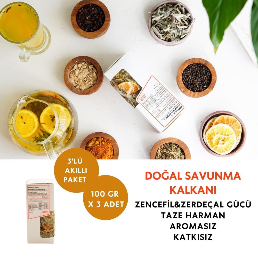 Herkül Bitki Çayı No:1 Muhafız İş Başında 3'lü Akıllı Paket (100 grx3)