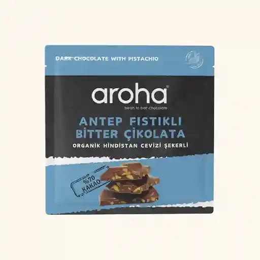 %70 Kakao Antep Fıstıklı Bitter Çikolata Organik Hindistan Cevizi Şekerli 40 g
