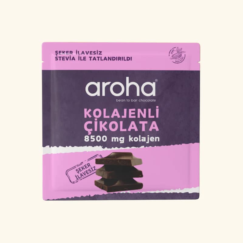 Kolajenli Çikolata Şeker İlavesiz 40 g