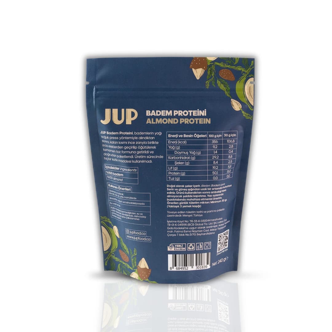 UP Badem Proteini - %100 Bitkisel Protein Tozu
