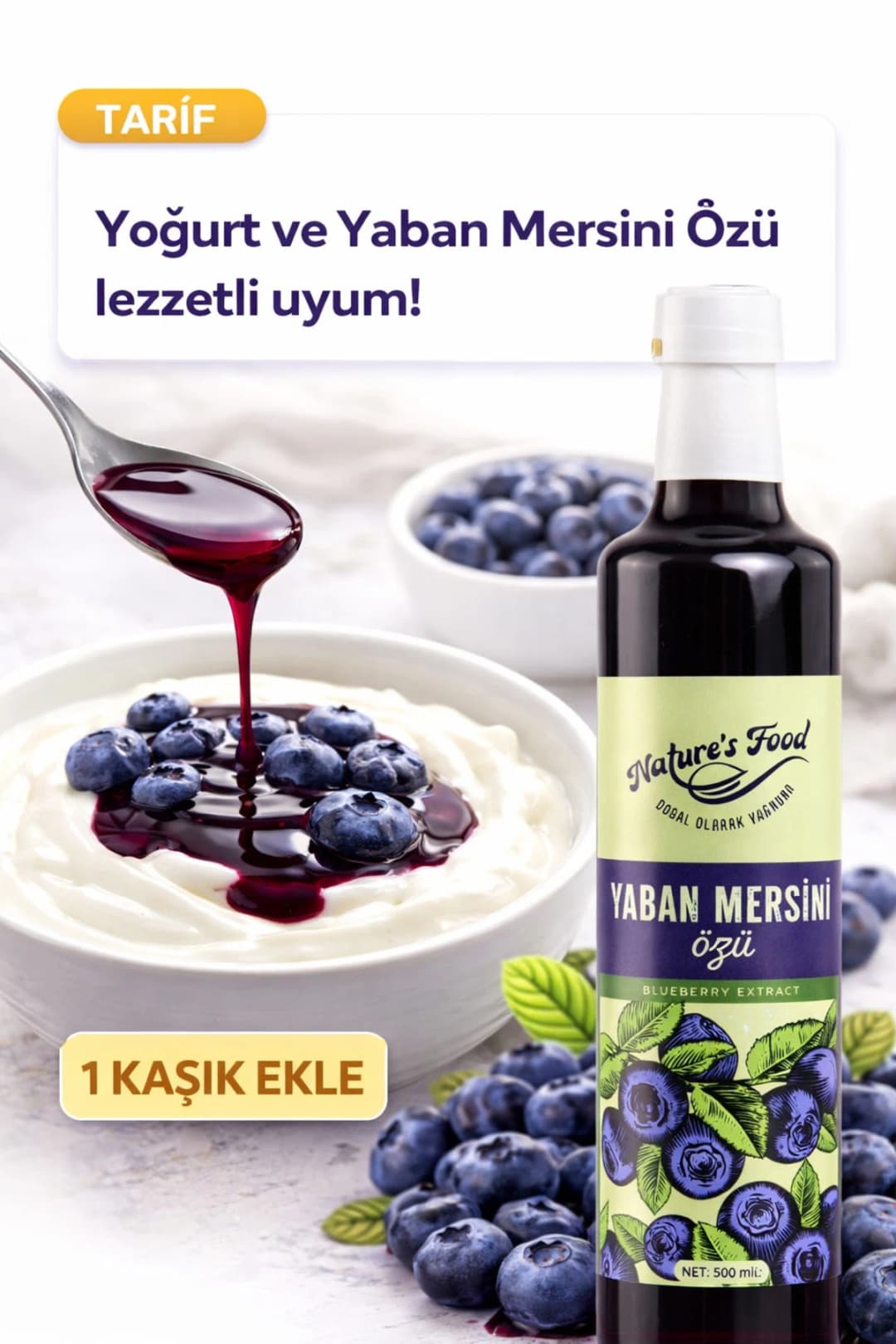 Yaban Mersini Özü 700gr %100 Doğal • Katkısız • Soğuk Sıkım • Yoğun Kıvam