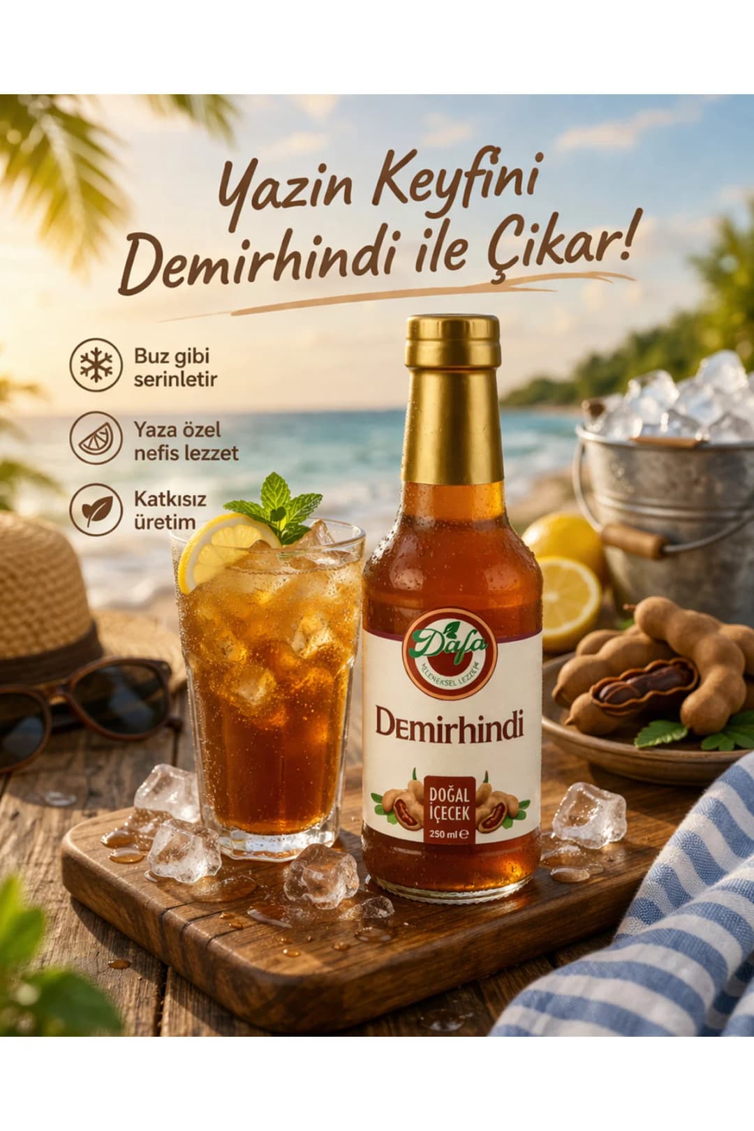 Dafa Demirhindi Suyu 250 ml Magnezyum, Diyet Lifi, Kalsiyum, C Ve A Vitamini, Demir