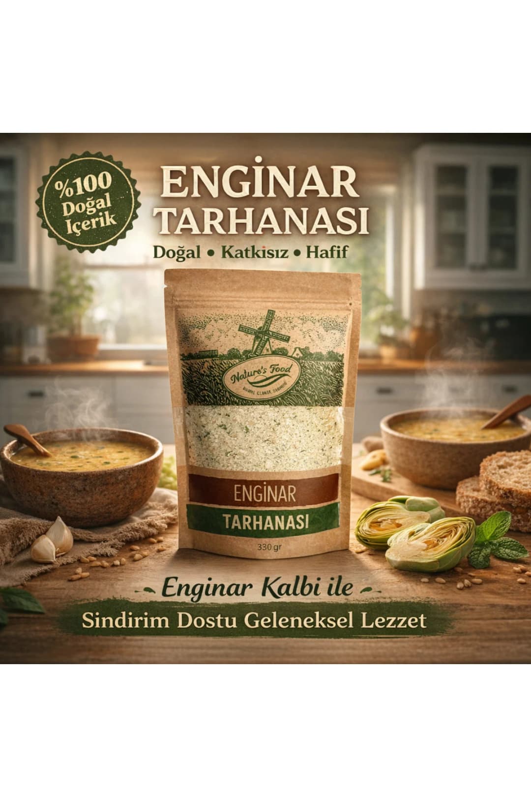 Enginar Tarhanası 350g | Katkısız Doğal İçerik | Hafif & Sindirim Dostu Geleneksel Çorba