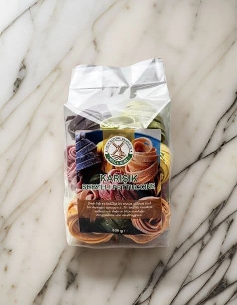 El Yapımı Karışık Sebzeli Fettuccine 300 g