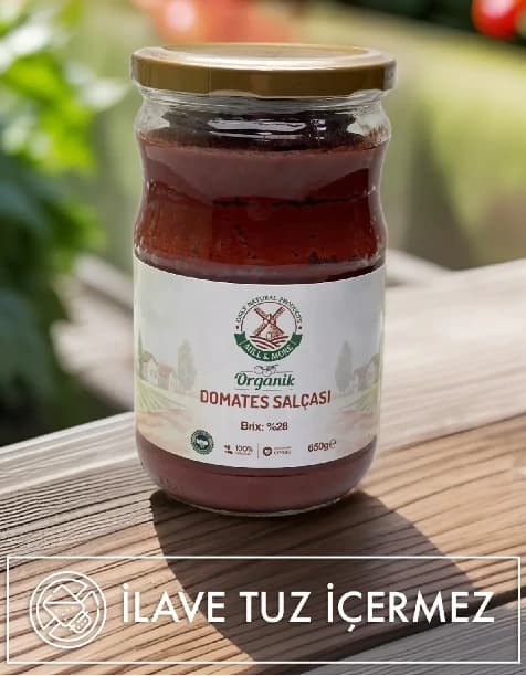 Organik Tuzsuz Domates Salçası 650 g