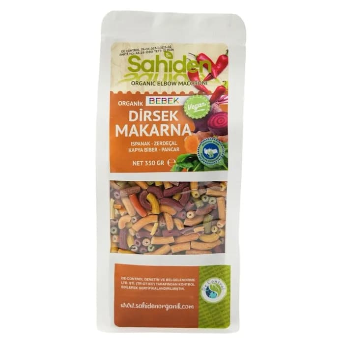 ORGANİK SEBZELİ BEBEK DİRSEK MAKARNASI - 350 GR