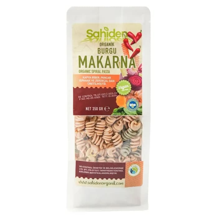 ORGANİK SEBZELİ BURGU MAKARNA - 350 GR