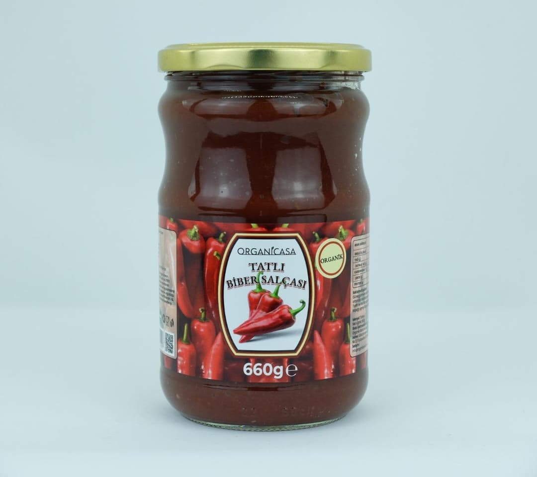 Organicasa Organik Tatlı Biber Salçası 660 Gr