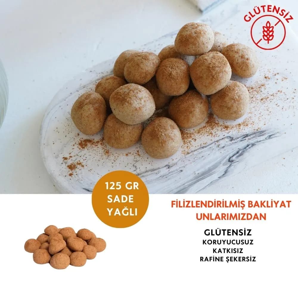 Glutensiz Tarçınlı Öpücük Kurabiyesi (125 gr)