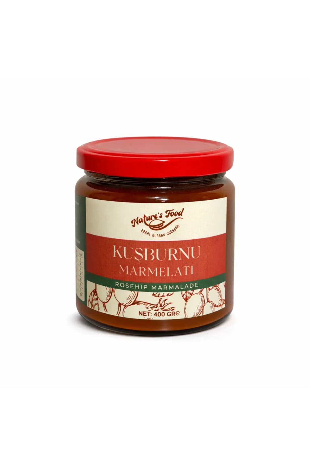 Şekersiz Kuşburnu Marmelatı 400g | %100 Doğal Katkısız | C Vitamini Deposu | Ev Yapımı Kıvam