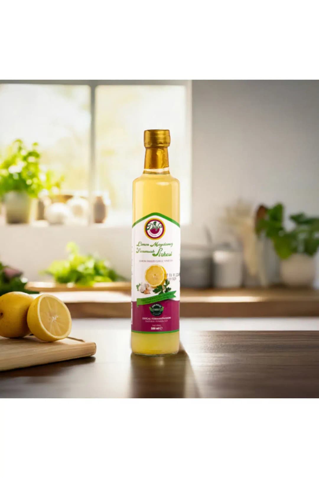 Meşe Fıçı Limon Sirkesi 500 ml C vitamini Probiyotik Doğal Farmante